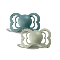 Set 2 Ciucci Tettarella Simmetrica In Gomma Naturale 6/18 Mesi - Colore Island Sea E Verde Salvia - Bibs -milk powder shop 02bb3c86 xz 1345914 1