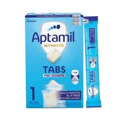 Nutribiotik Tabs 1 Pre-dosate - Latte Per Lattanti In Tabs 0-6 Mesi - 21 Bustine (105 Tabs) - Aptamil