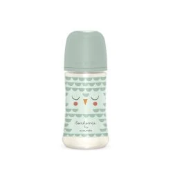 Biberon Bonhomia Con Tettarella Sx Pro +3 Mesi 270ml Decoro Civetta Verde - Suavinex