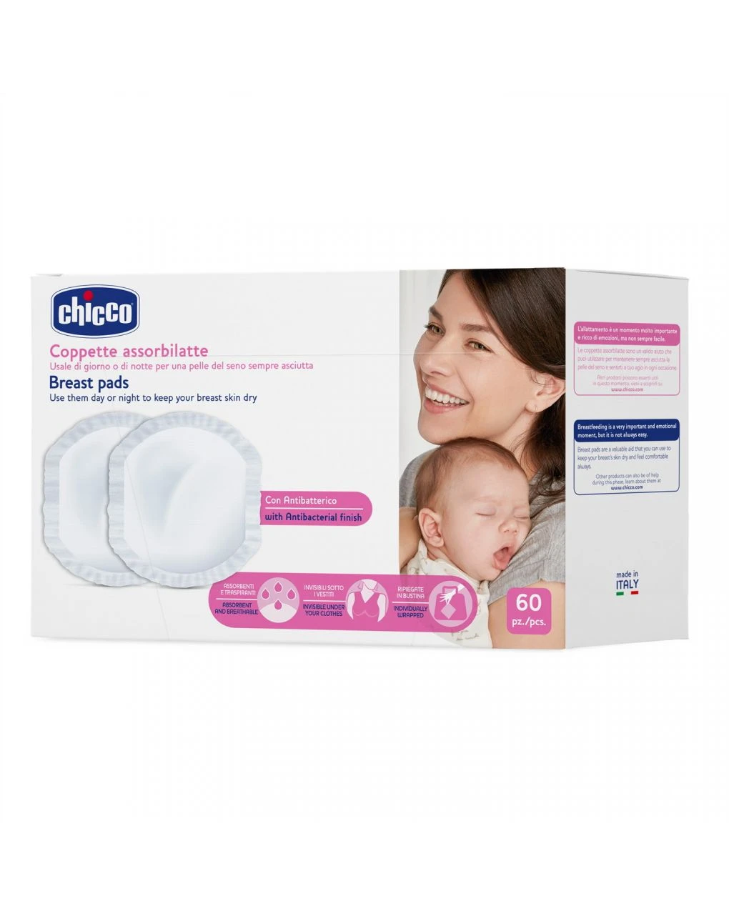 Dischetti Assorbilatte Antibatterici Chicco 3 Dischetti Assorbilatte Antibatterici Chicco
