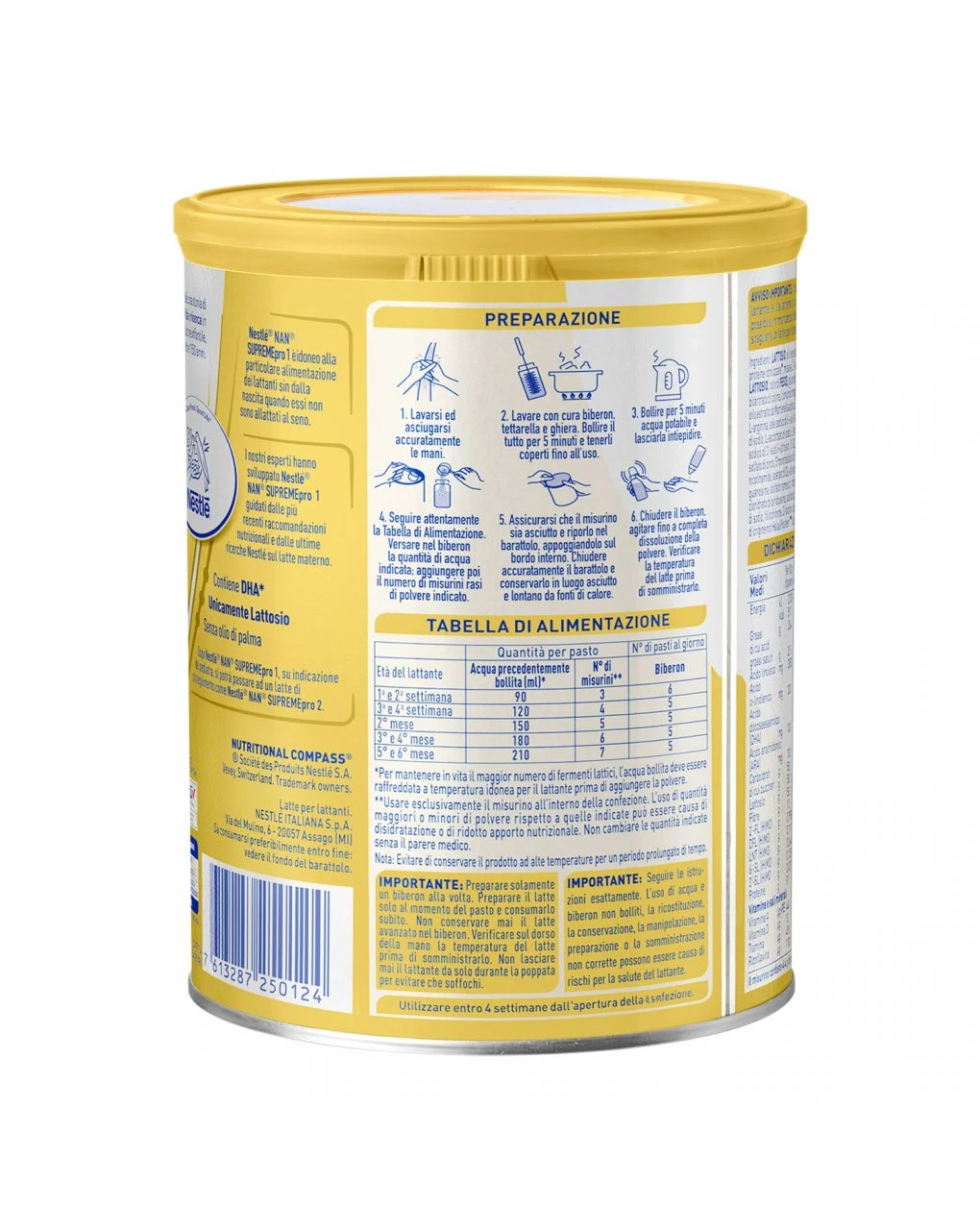 Nestlé Nan Supreme Pro 1 - Dalla Nascita. Latte Per Lattanti In Polvere In Latta Da 400g 4 Nestlé Nan Supreme Pro 1 - Dalla Nascita. Latte Per Lattanti In Polvere In Latta Da 400g - immagine 2