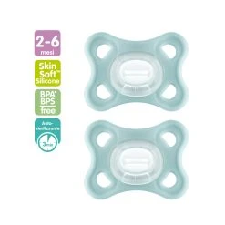 2 Pz Succhietti Comfort 2-6m Silicone, Neutro - Mam