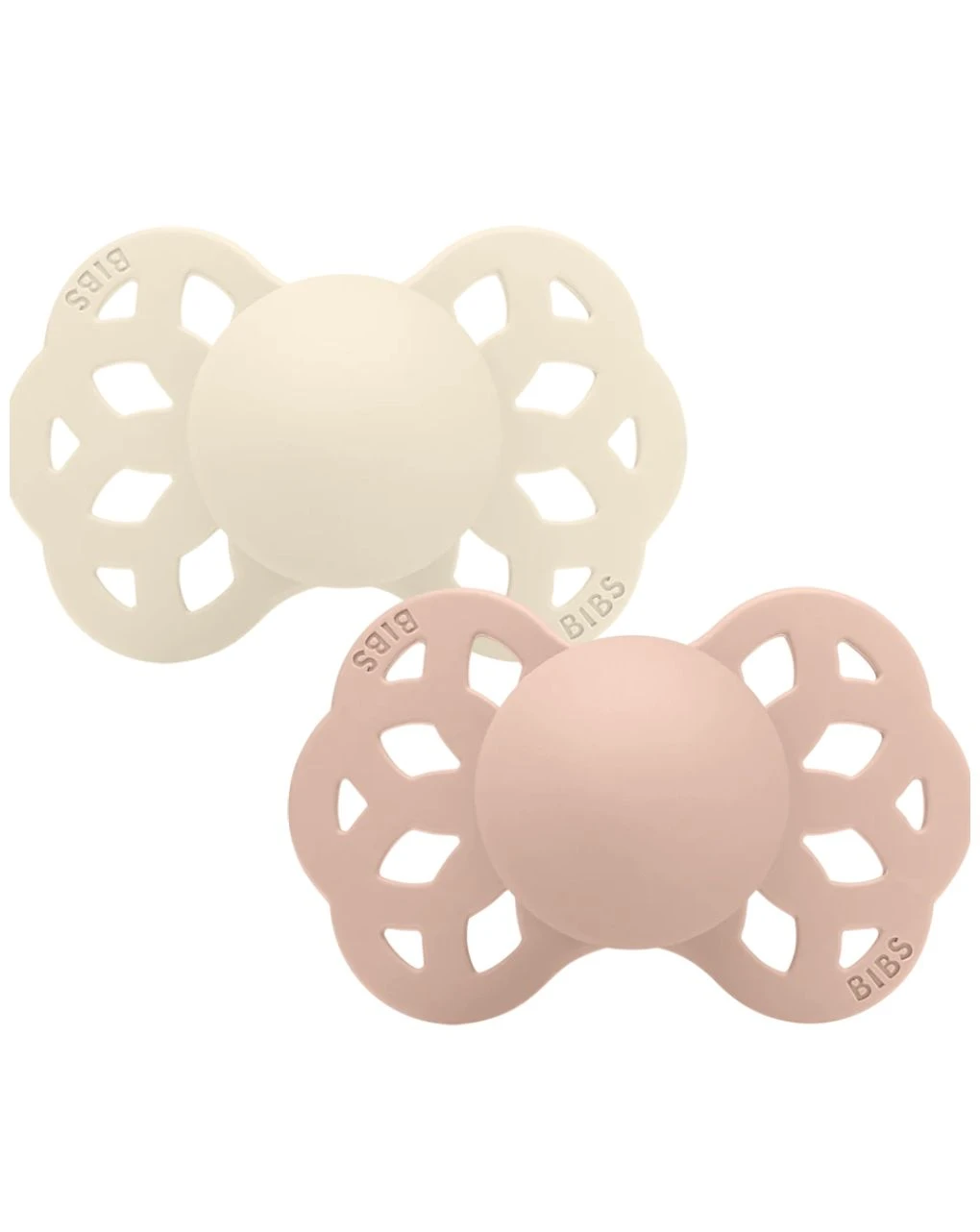 Set 2 Ciucci Tettarella Simmetrica In Silicone 6/18 Mesi - Colore Avorio/rosa Cipria - Bibs 3 Set 2 Ciucci Tettarella Simmetrica In Silicone 6/18 Mesi - Colore Avorio/rosa Cipria - Bibs