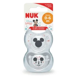 Nuk Succhietto Tl Disney Mickey_grey_silicone 0-6 2pz