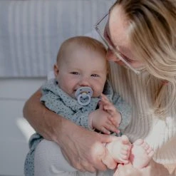 Set 2 Ciucci Tettarella Tonda In Gomma Naturale 0/6 Mesi - Colore Khaki E Dusty Blue - Bibs -milk powder shop 5a45d468 xz 1345895 5