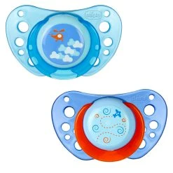 2 Succhietti Air Silicone 0-6m Azzurro