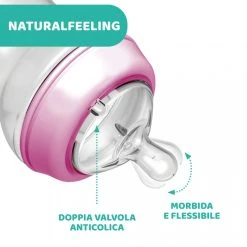 Chicco - Biberon Naturalfeeling Bimba, 6m+, 330 Ml, Flusso Veloce -milk powder shop 6f6f0dd1 xz 000000000000698998 02