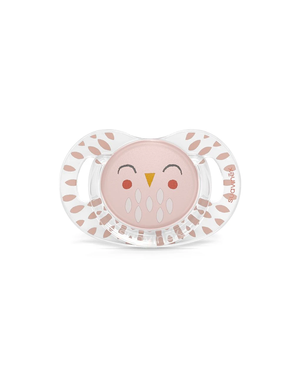 Succhietto Bonhomia Con Tettina Sx Pro 18 Mesi Decoro Piuma Rosa - Suavinex 3 Succhietto Bonhomia Con Tettina Sx Pro 18 Mesi Decoro Piuma Rosa - Suavinex