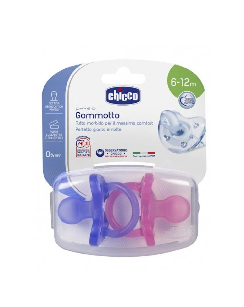 Gommotto Physio Silicone Bimba 6-12m 2pezzi 3 Gommotto Physio Silicone Bimba 6-12m 2pezzi