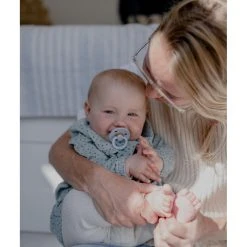 Set 2 Ciucci Tettarella Tonda In Gomma Naturale 6/18 Mesi - Colore Khaki E Dusty Blue - Bibs -milk powder shop 98b84b49 xz 1345896 5