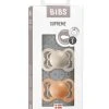 Set 2 Ciucci Tettarella Simmetrica In Gomma Naturale 0/6 Mesi - Colore Vaniglia E Pesca - Bibs -milk powder shop aa1c70b6 xz 1345915