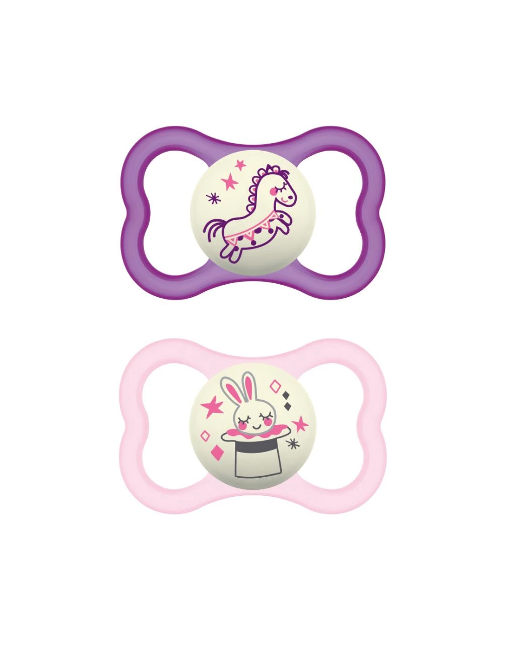 Succhietti Air Night 6+ Silicone - Conf. Doppia - Rosa/viola 3 Succhietti Air Night 6+ Silicone - Conf. Doppia - Rosa/viola