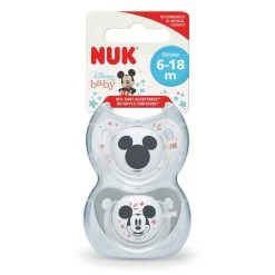 Nuk Succhietto Tl Disney Mickey_grey_silicone 6-18 2pz
