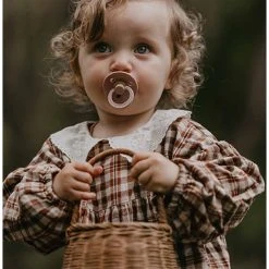 Set 2 Ciucci Tettarella Tonda In Gomma Naturale 6/18 Mesi - Colore Pink Plum E Sambuco - Bibs