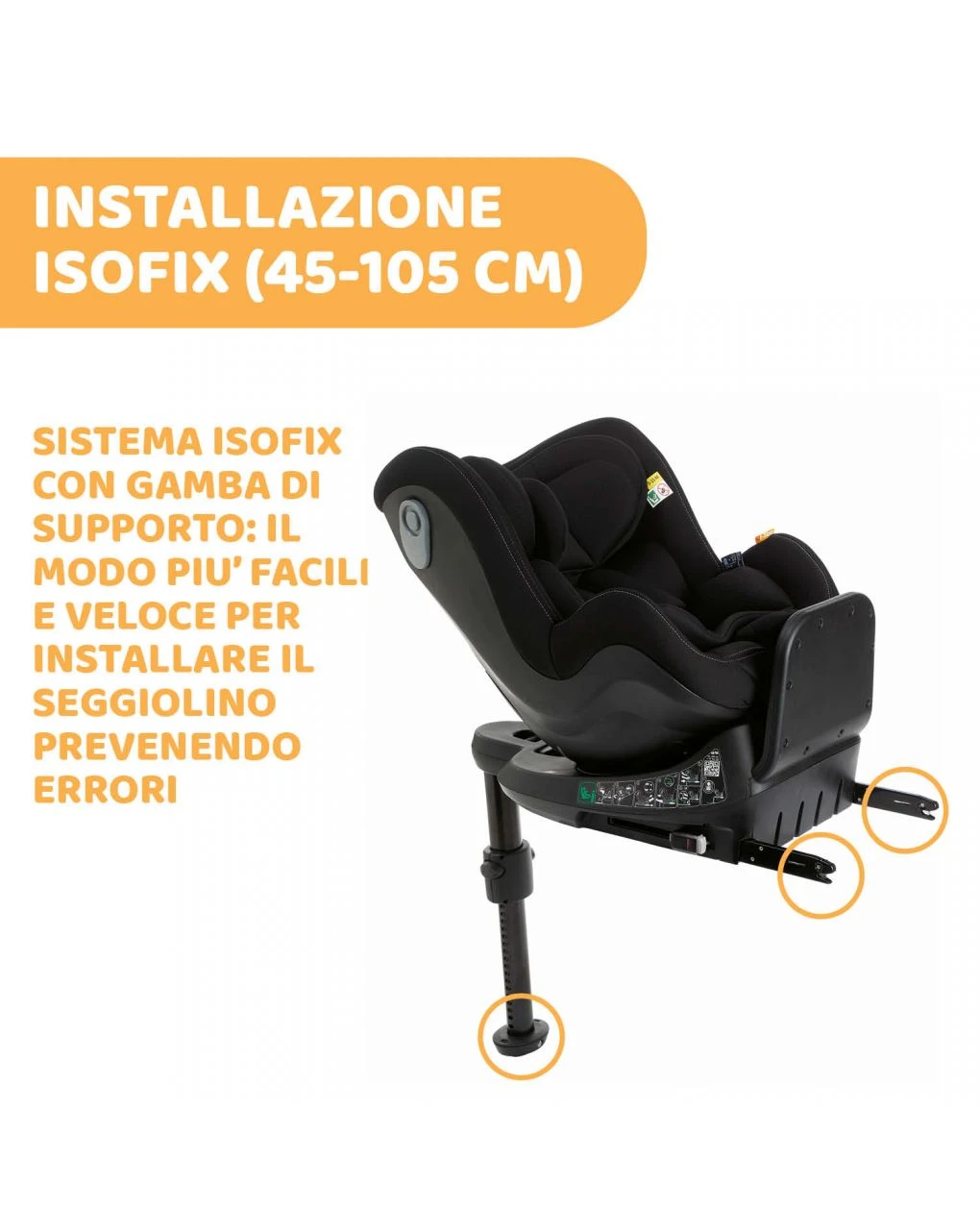 Chicco Seat2fit I-size Black 45-105 Cm 4 Chicco Seat2fit I-size Black 45-105 Cm - immagine 2