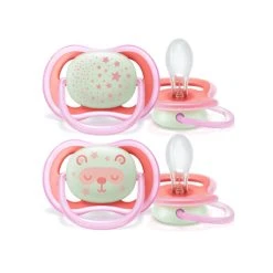 Avent 2 Succhietti Ultra Air Night 6-19m Rosa