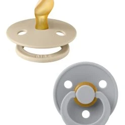 Set 2 Ciucci Tettarella Anatomica In Gomma Naturale 0/6 Mesi - Colore Vaniglia E Cloud - Bibs -milk powder shop f1fe15b6 xz 1345893 1